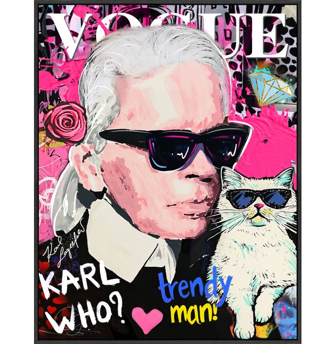 Schilderij high gloss Karl Lagerfeld