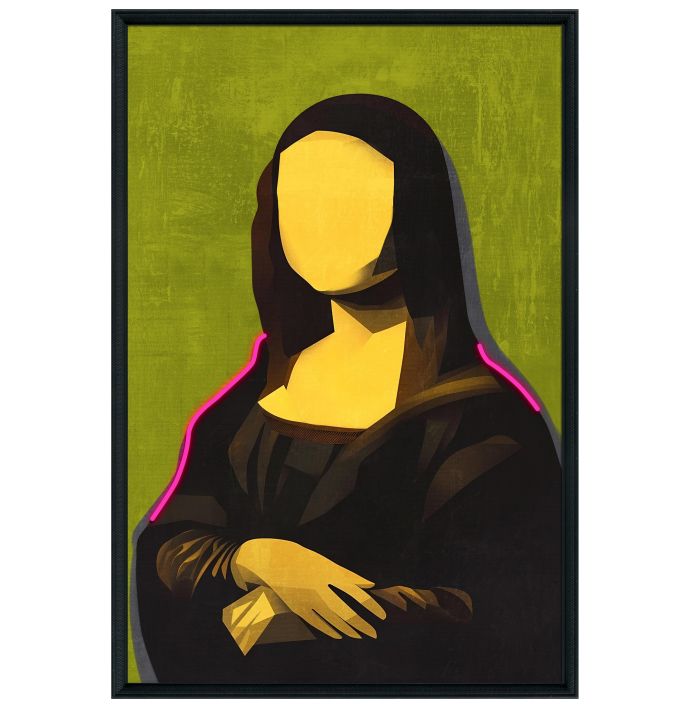 Schilderij met LED Mona Lisa