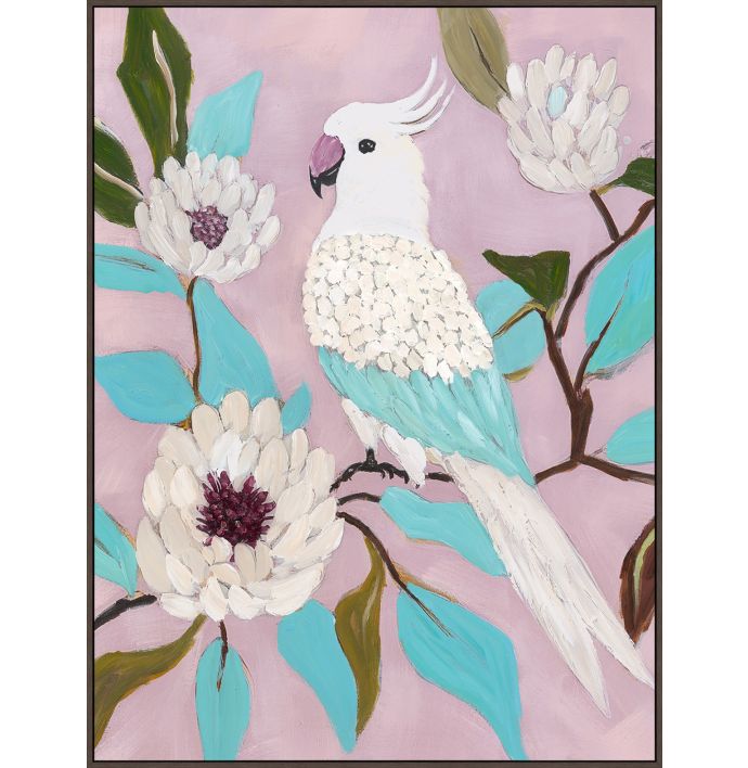 Schilderij met frame parrot