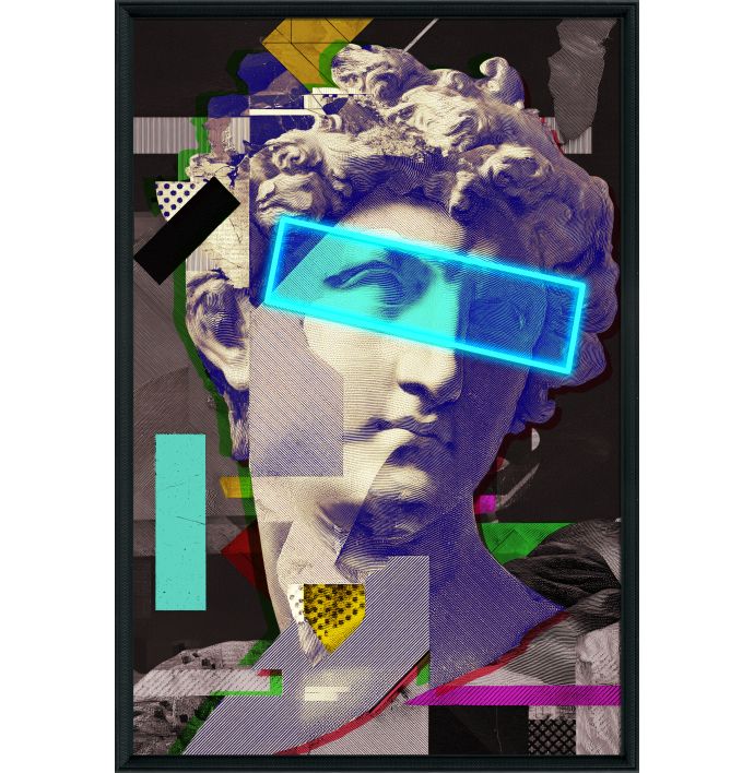 Schilderij met LED Neo-David
