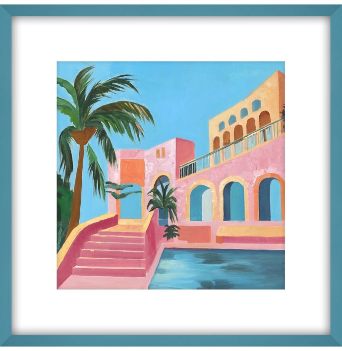 Schilderij met frame Mediterraans