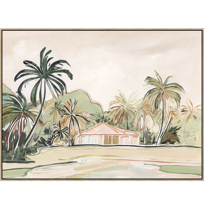 Schilderij met frame tropical cabana