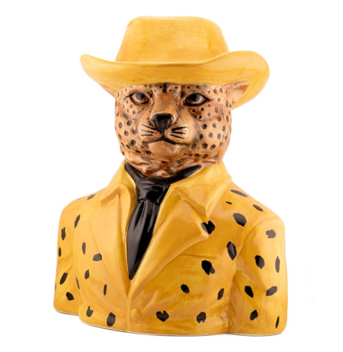 Aardewerk vaas Leopard fedora L