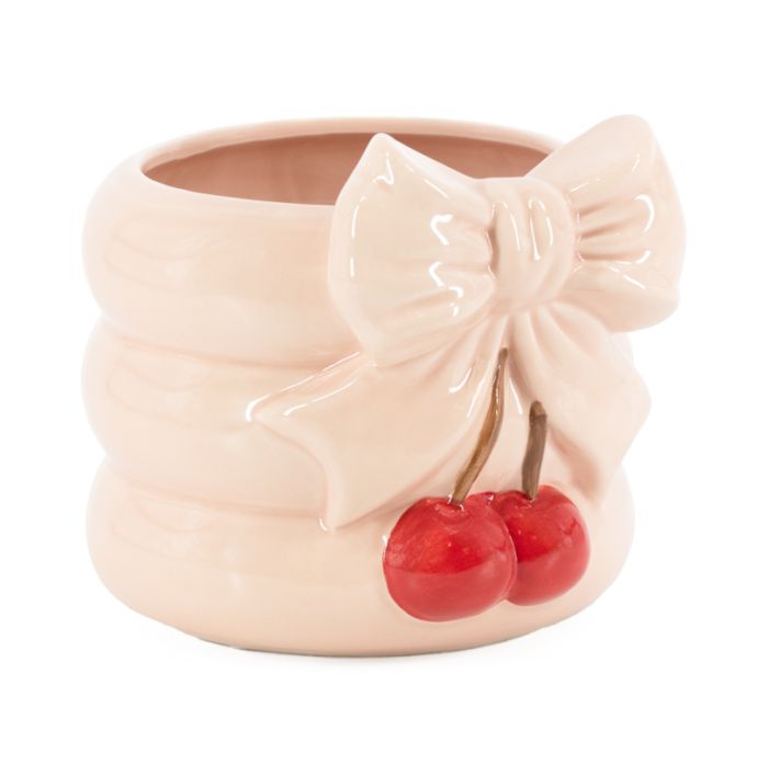 Aardewerk vaas Bow cherry