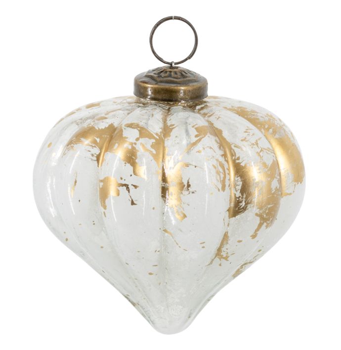 Kerstbal gold white