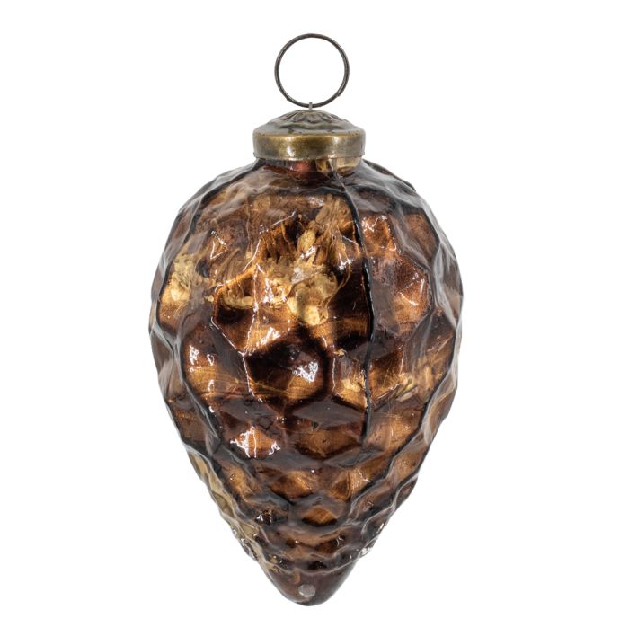 Kerstbal brown marble