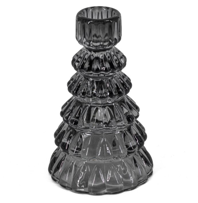 Glazen kaarsenstandaard kerstboom