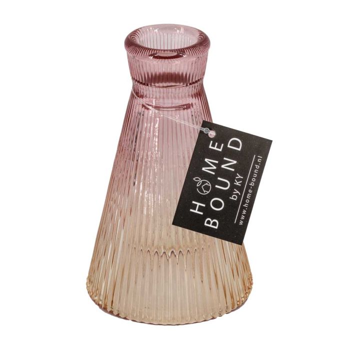 Glazen kaarsenstandaard tweekleurig
