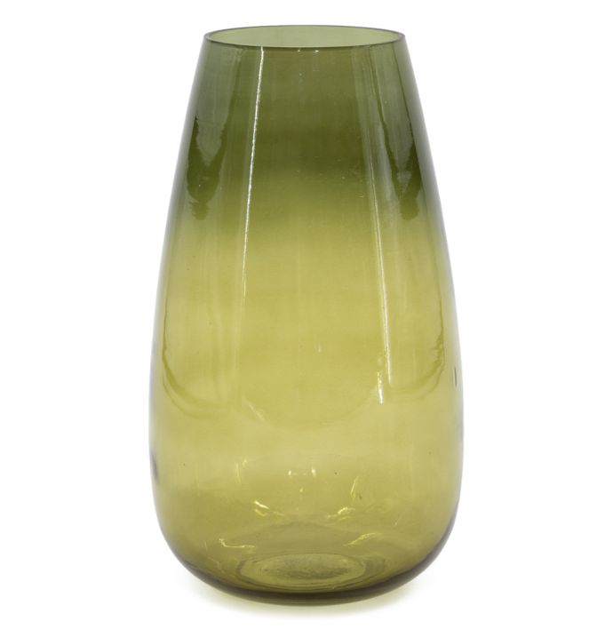 Glazen vaas olive