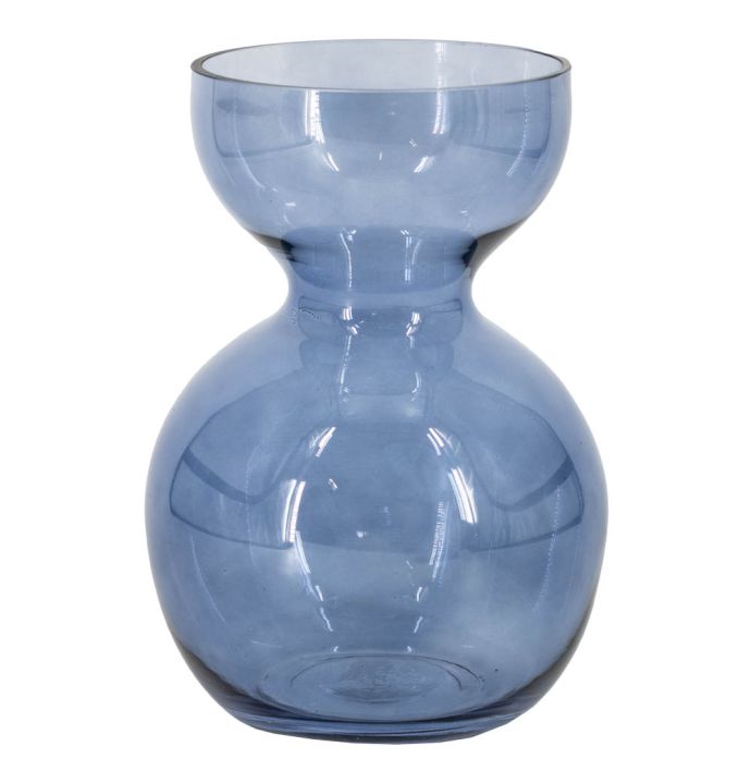 Glazen vaas blauw