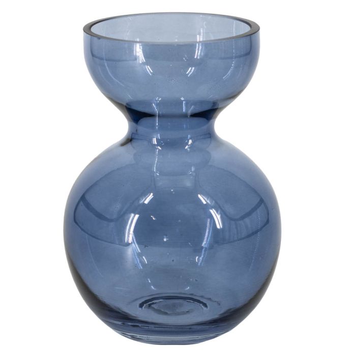 Glazen vaas blauw