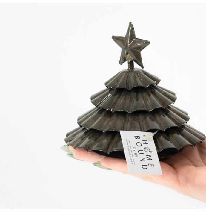 Metalen kerstboom olive