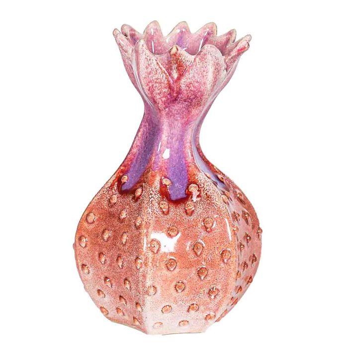 Aardewerk vaas Flower Orange