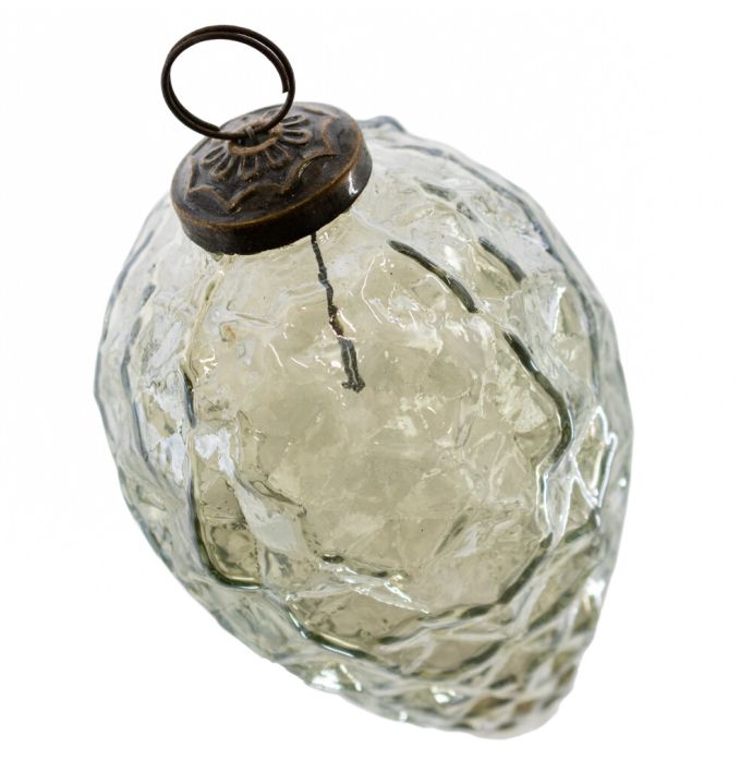 Kerstbal glas oil green