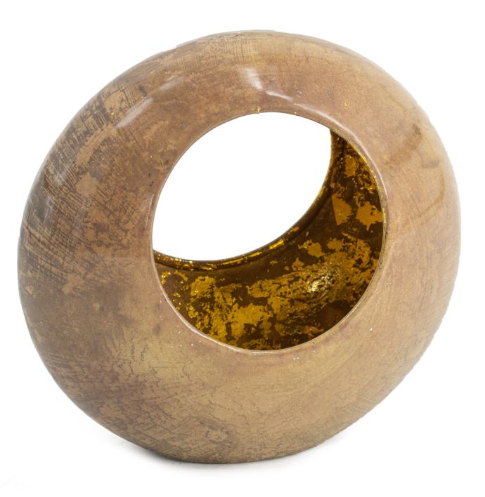 Standing egg windlicht peach