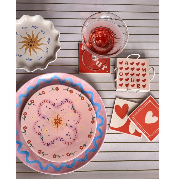 Decoratiebord floral 20cm