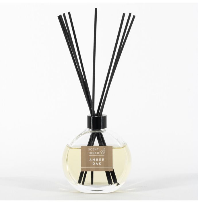 Geurdiffuser met stokjes 150ml amber oak
