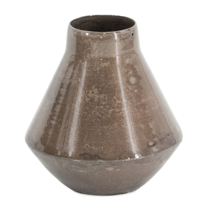 Metalen vaasje vintage pink