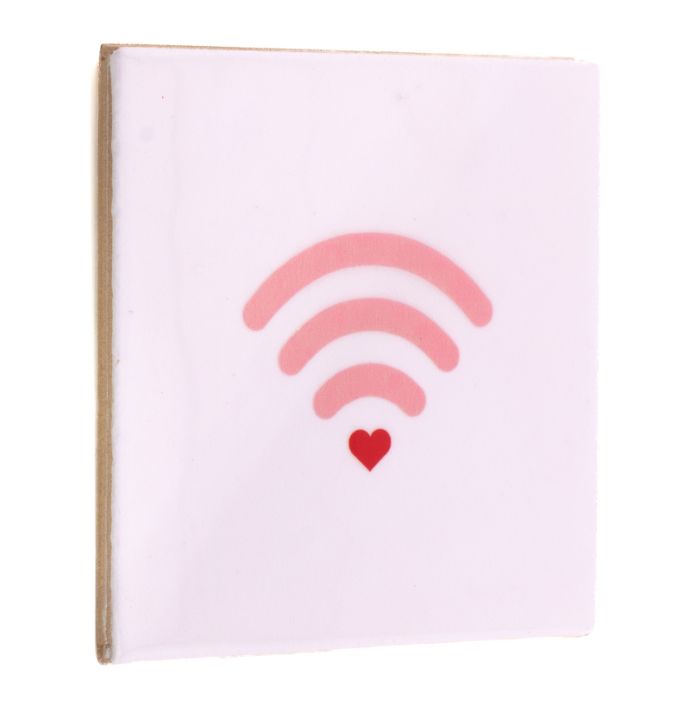 Tegeltje wifi heart