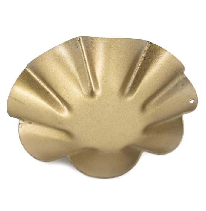 Metalen schaaltje ribbel goud