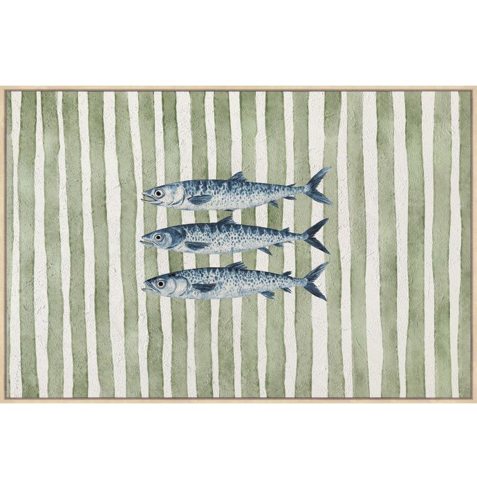 Schilderij fish and stripes