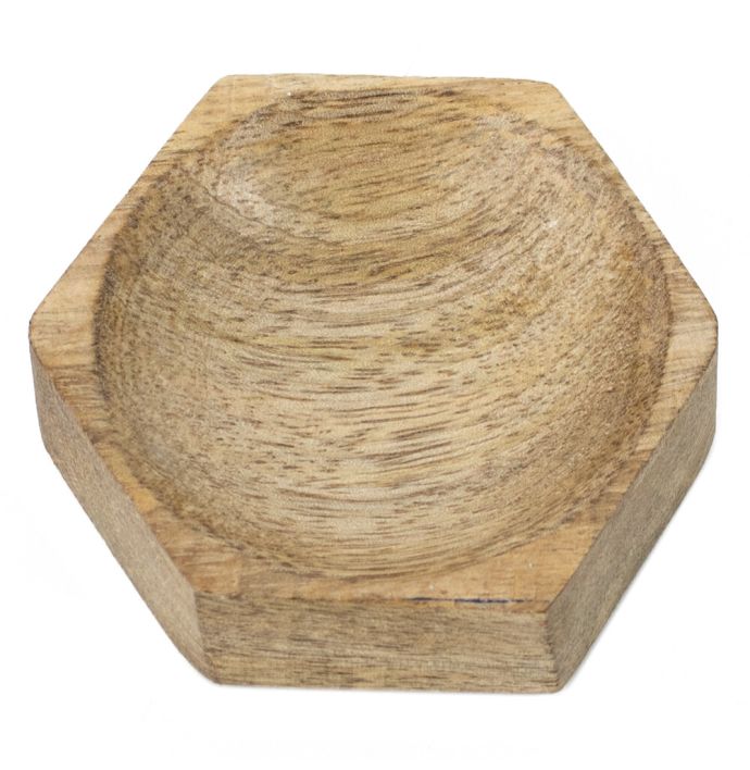 Houten schaaltje hexagon
