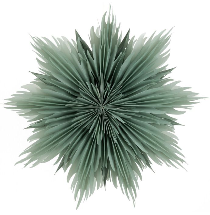 Kerstster star 60cm turquoise met pendel