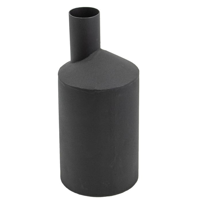 Metalen vaas zwart