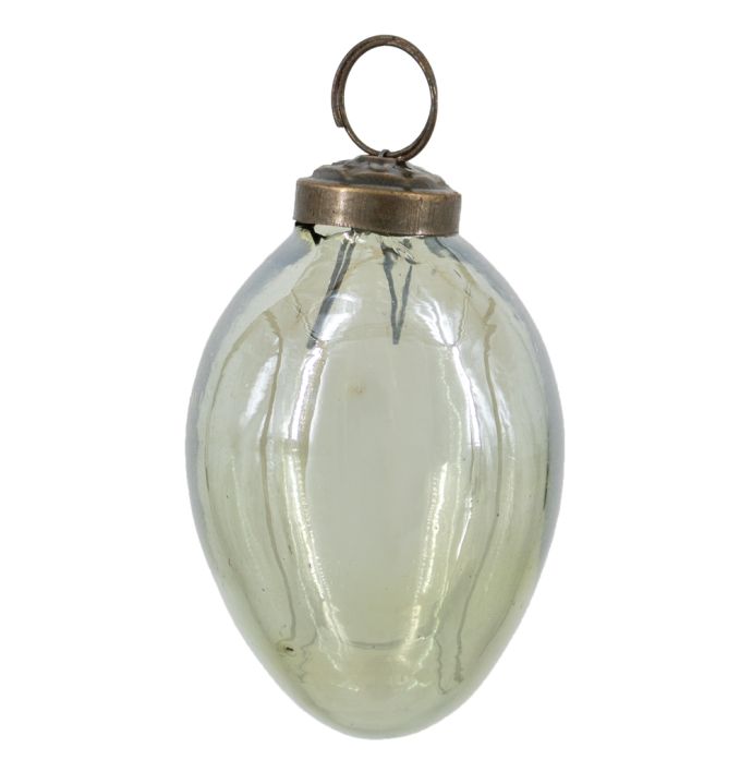 Kerstbal glas oil green