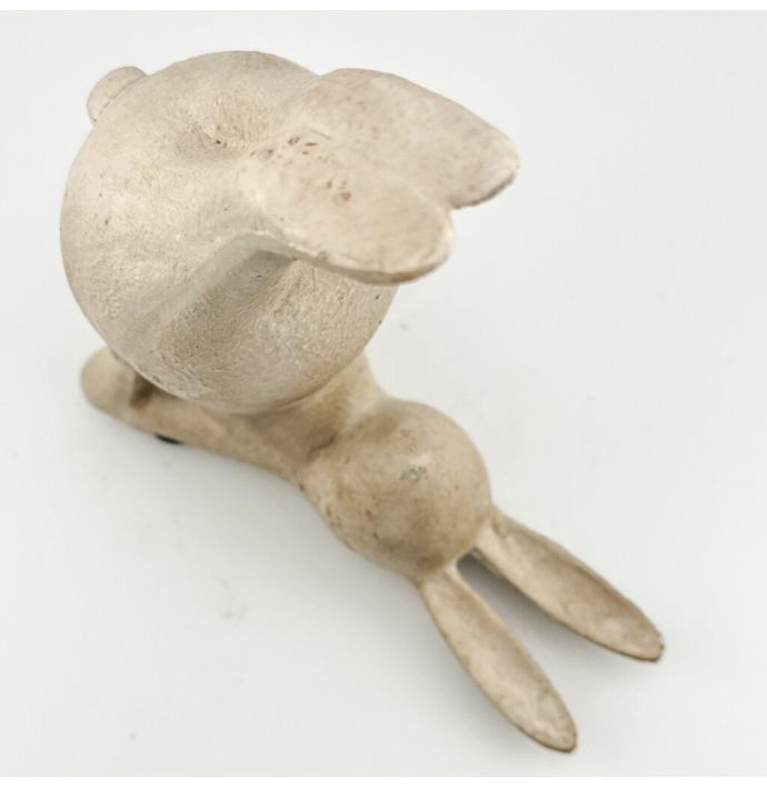 Aardewerk ornament konijn yoga beige wb