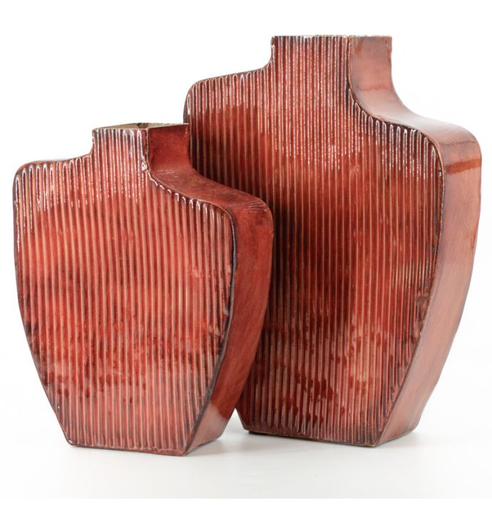 Metalen vaas solid roze