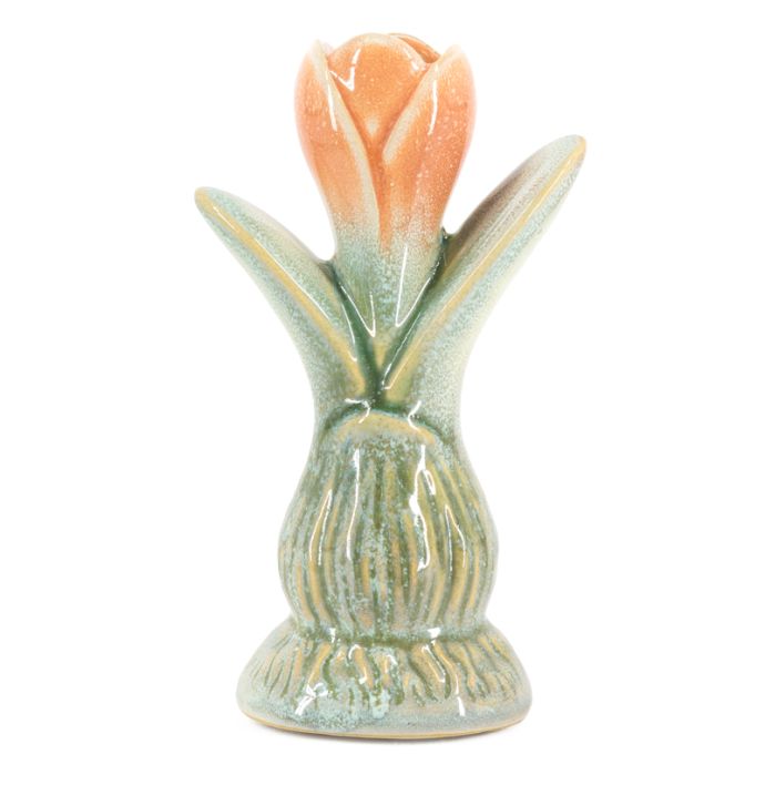 Aardewerk tulpenvaas oranje