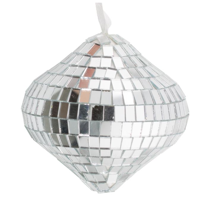 Hanger discobal 10,5cm zilver
