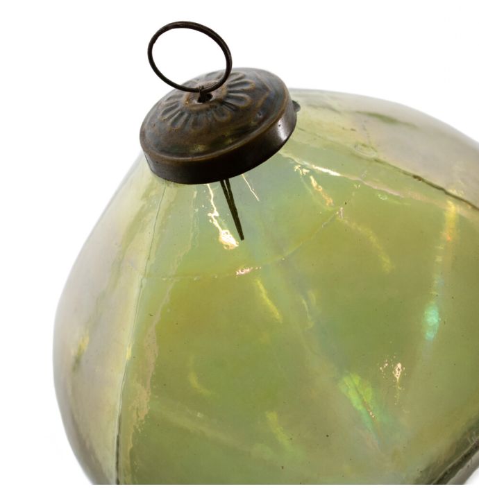 Kerstbal glas oil green