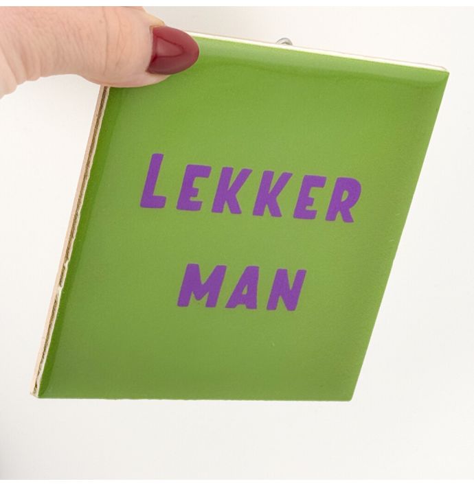 Tegeltje Lekker man