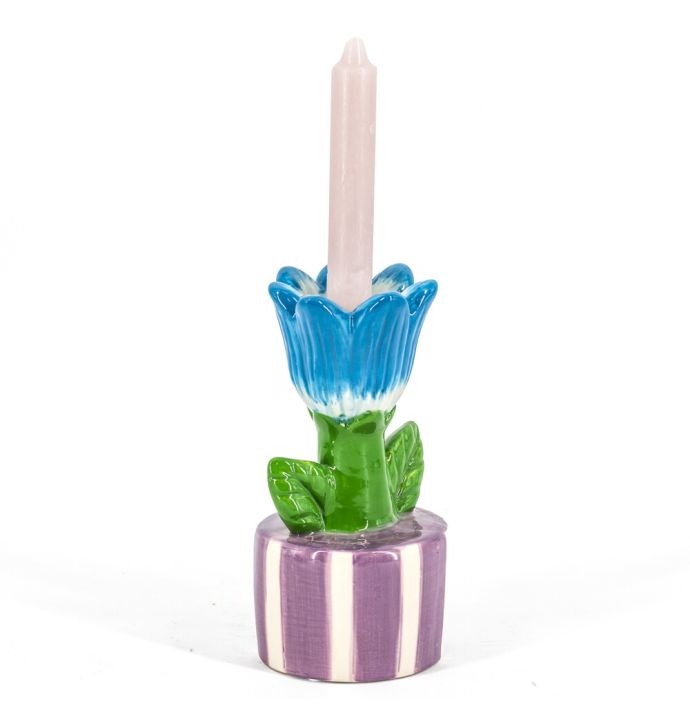 Kaarsenstandaard tulp stripes