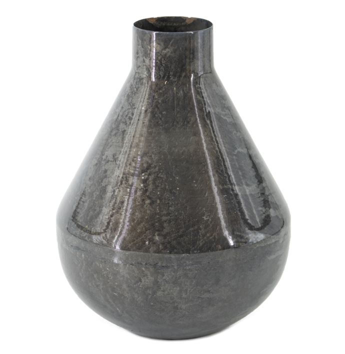 Metalen vaas blauw