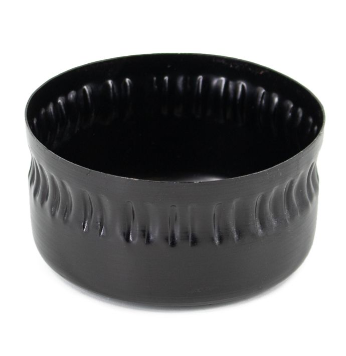 Metalen schaaltje ribbels zwart
