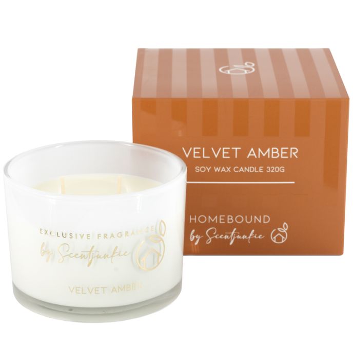 Geurkaars 320g velvet amber