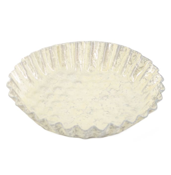 Metalen schaaltje honeycomb white