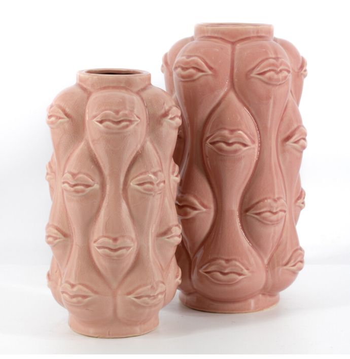 Aardewerk vaas Lips roze