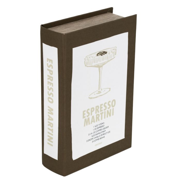 Opbergboek Espresso Martini 27x18cm