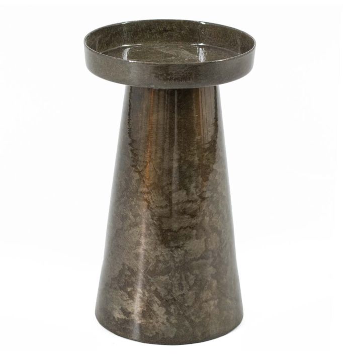 Metalen kaarsenstandaard olive