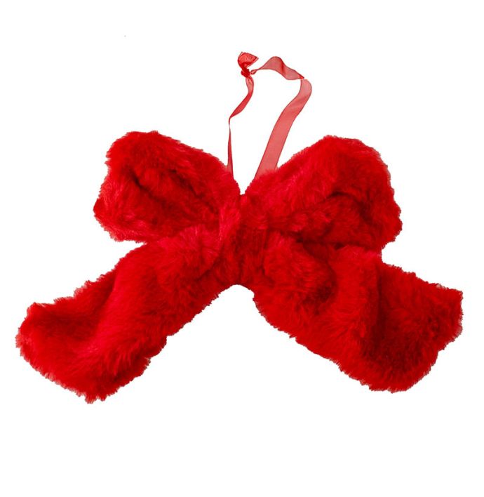 Decoratie strik hanger rood