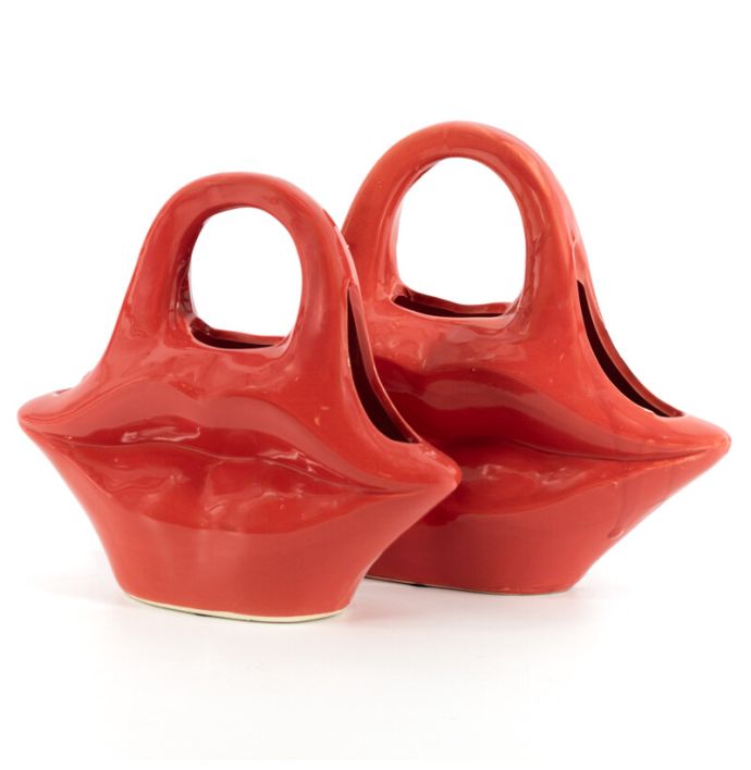 Aardewerk vaas Lips rood