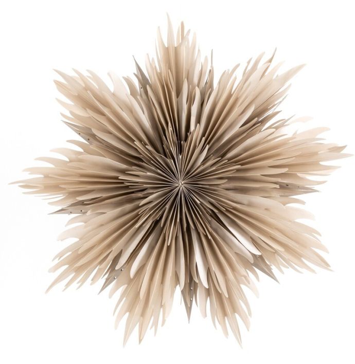 Kerstster star 60cm taupe met pendel