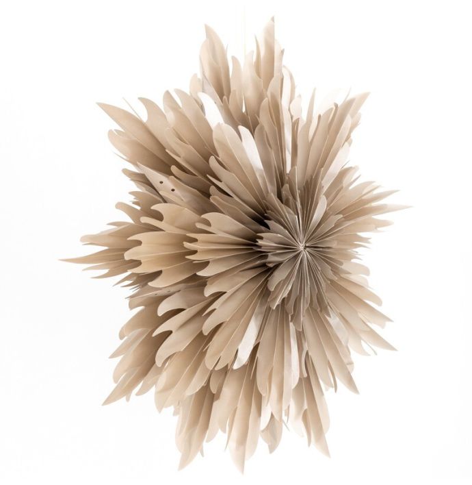 Kerstster star 60cm taupe met pendel