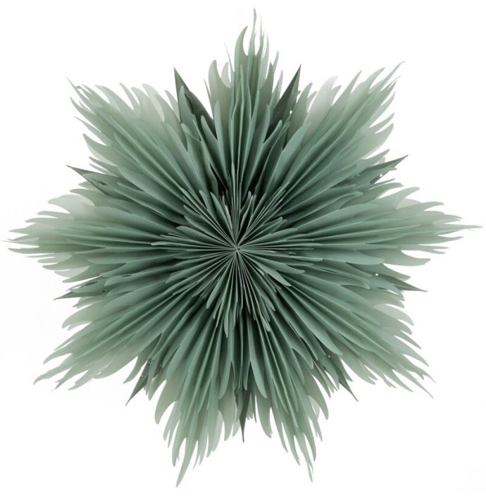 Kerstster star 60cm turquoise met pendel