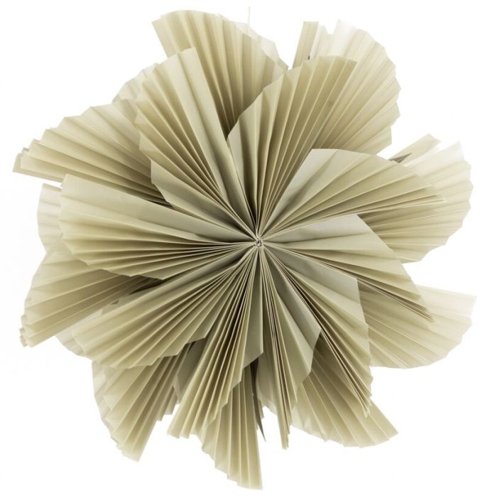 Papieren kerstster waves 60cm groen met pendel