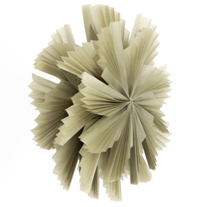 Papieren kerstster waves 60cm groen met pendel